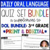 Daily Oral Language (DOL) Quiz Set BUNDLE: 3rd Grade • GOOGLE Slides