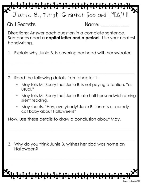 Junie B., First Grader Boo... And I MEAN It! Novel Study - Image 3