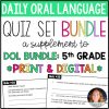 Daily Oral Language (DOL) Quiz Set BUNDLE: 5th Grade • GOOGLE Slides