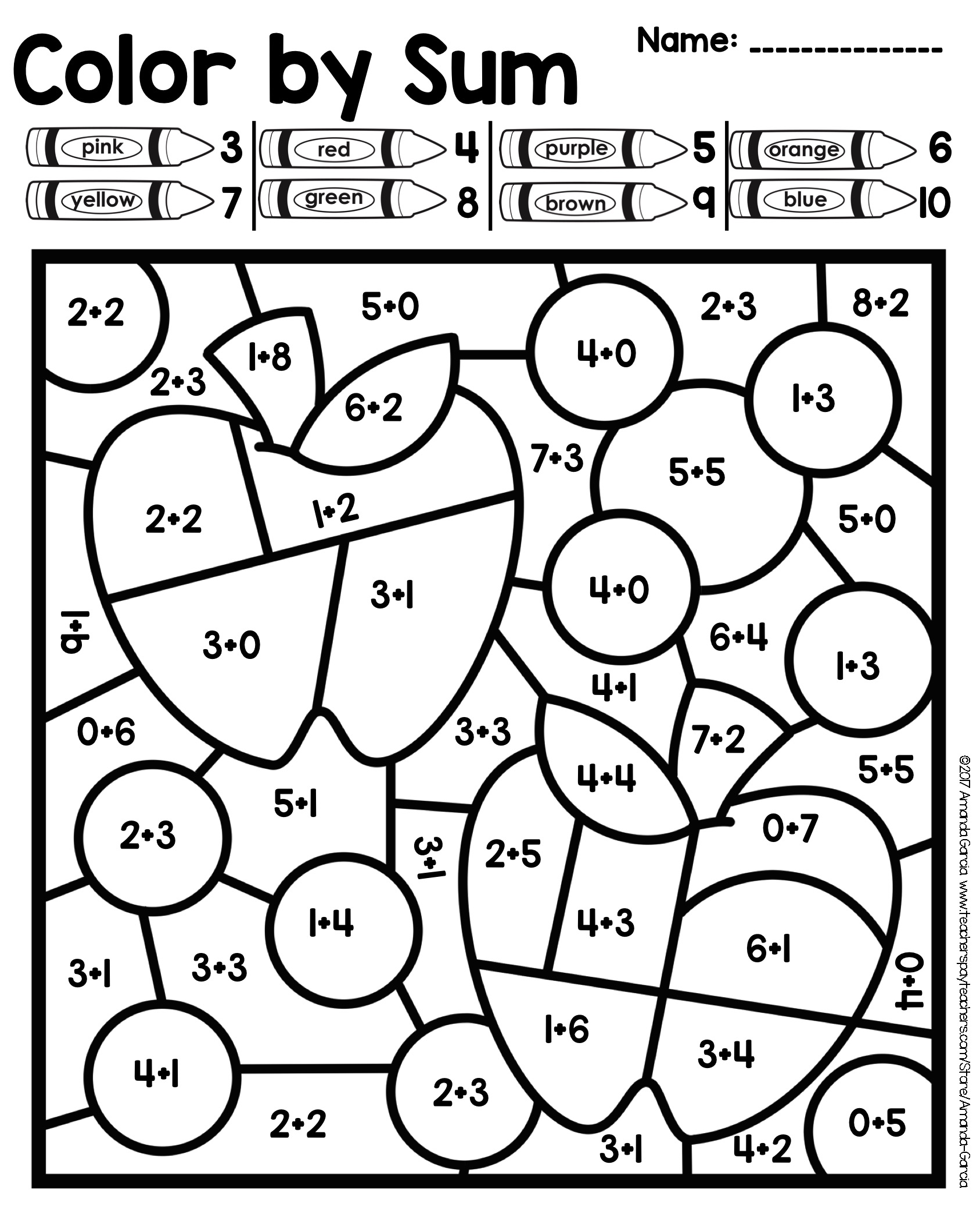 Color By Number Addition and Subtraction: The Four Seasons BUNDLE ...