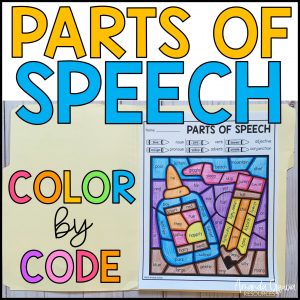 Parts of Speech identifying nouns verbs adjectives pronouns adverbs and conjunctions