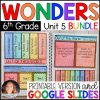 Wonders 2017 6th Grade Unit 5 BUNDLE Supplements • GOOGLE Slides