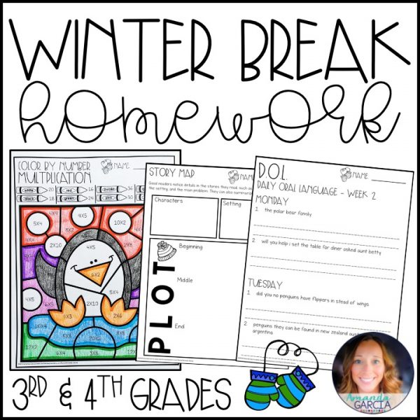 Winter Break Homework Packet: 3rd and 4th Grade