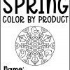 Color by Number: Spring Multiplication Facts Practice - Image 2