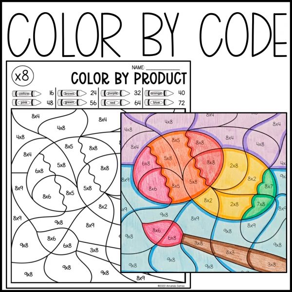 Easter Math BUNDLE: Math Pack & Multiplication Coloring • Google Slides - Image 4