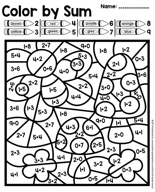 Color By Number: Spring Addition and Subtraction Practice – Amanda ...