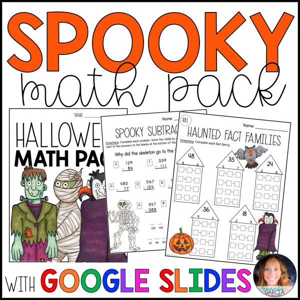 Halloween Math Packet: My Spooky Math • GOOGLE Slides