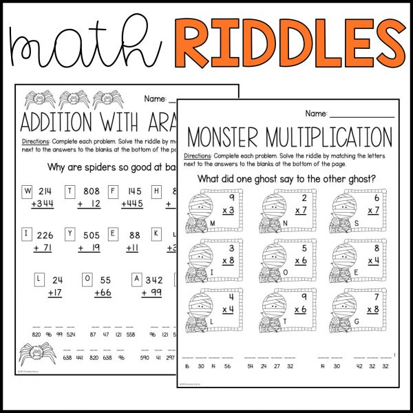 Halloween Math Packet: My Spooky Math • GOOGLE Slides - Image 2