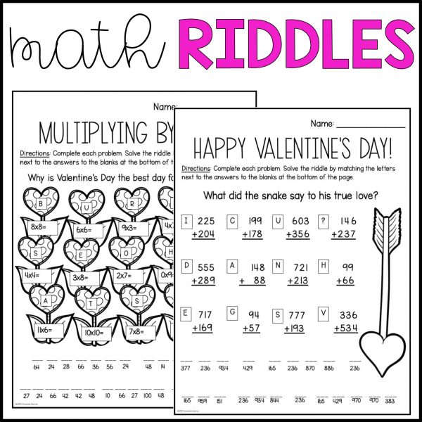 Valentine's Day Math Packet • Google Slides - Image 2